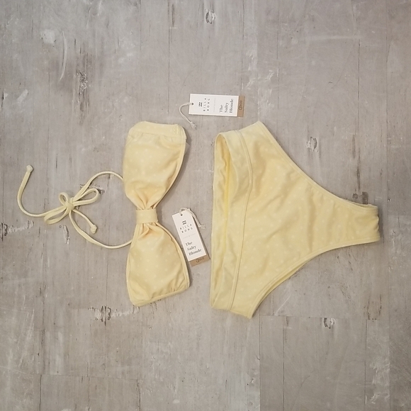 BILLABONG x THE SALTY BLONDE Sundipped Bikini Bandeau Top (L) + Rise Bottom (M) - Picture 10 of 16